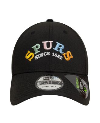 Men's Black Tottenham Hotspur Rainbow Wordmark Adjustable 9FORTY Hat