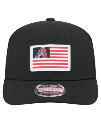 Men's Black Arizona Diamondbacks Flag 9SEVENTY COOLERA Stretch-Snap Hat