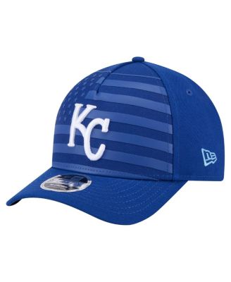 New Era - Men's Royal Kansas City Royals American Flag 9FORTY M-Crown A-Frame Adjustable Hat