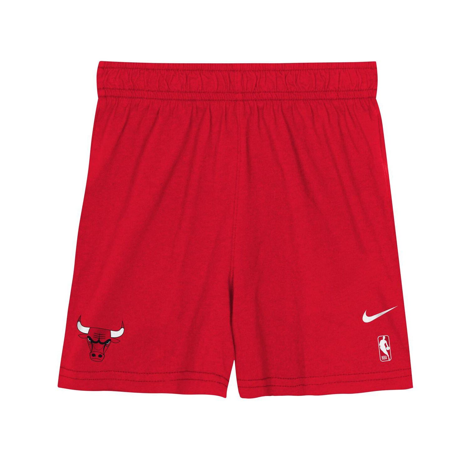 Big Boys and Girls 2-Piece Red/Black Chicago Bulls Practice T-Shirt and Shorts Set