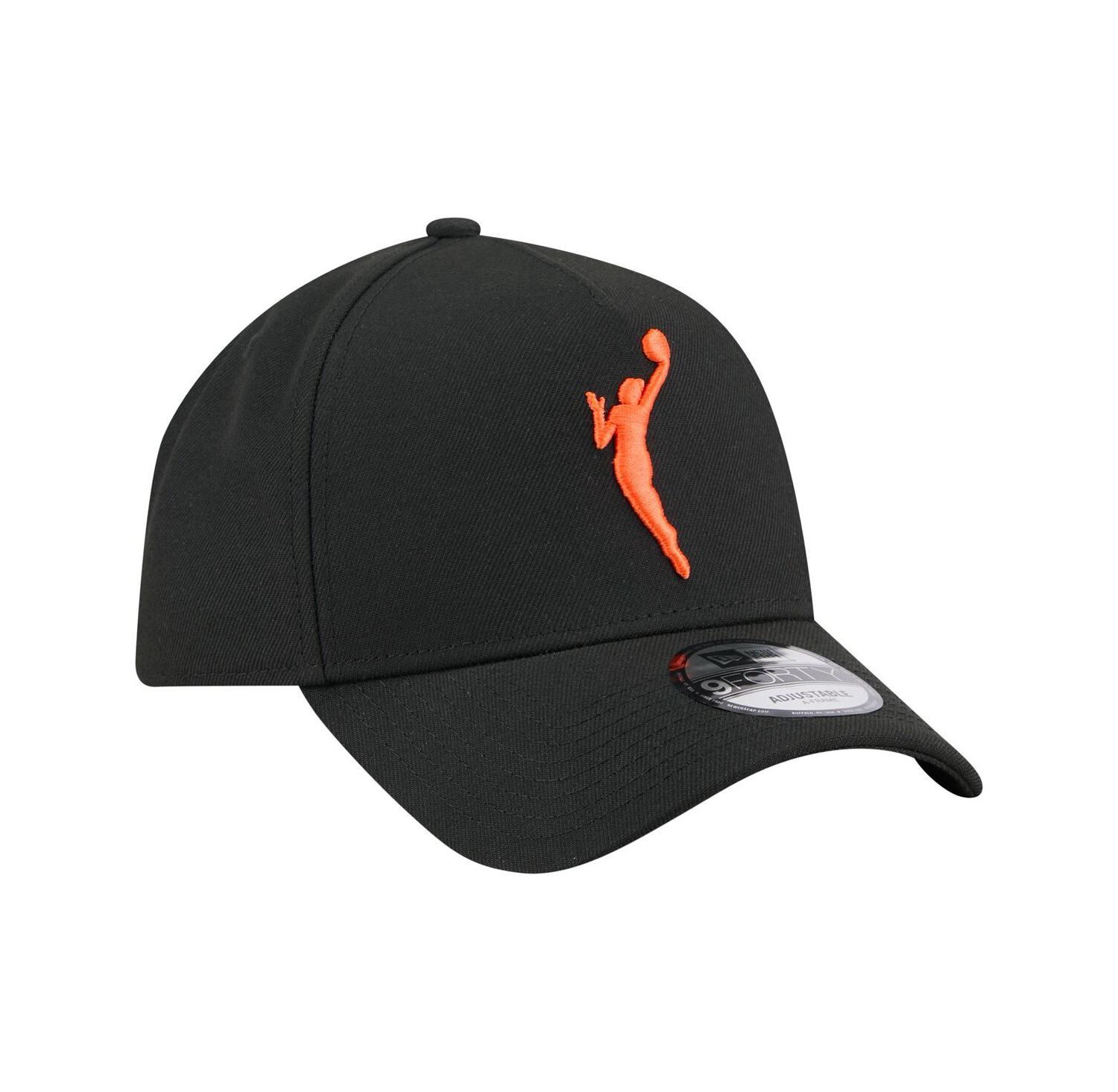 Men's Black WNBA Gear Core Logo A-Frame 9FORTY Adjustable Hat