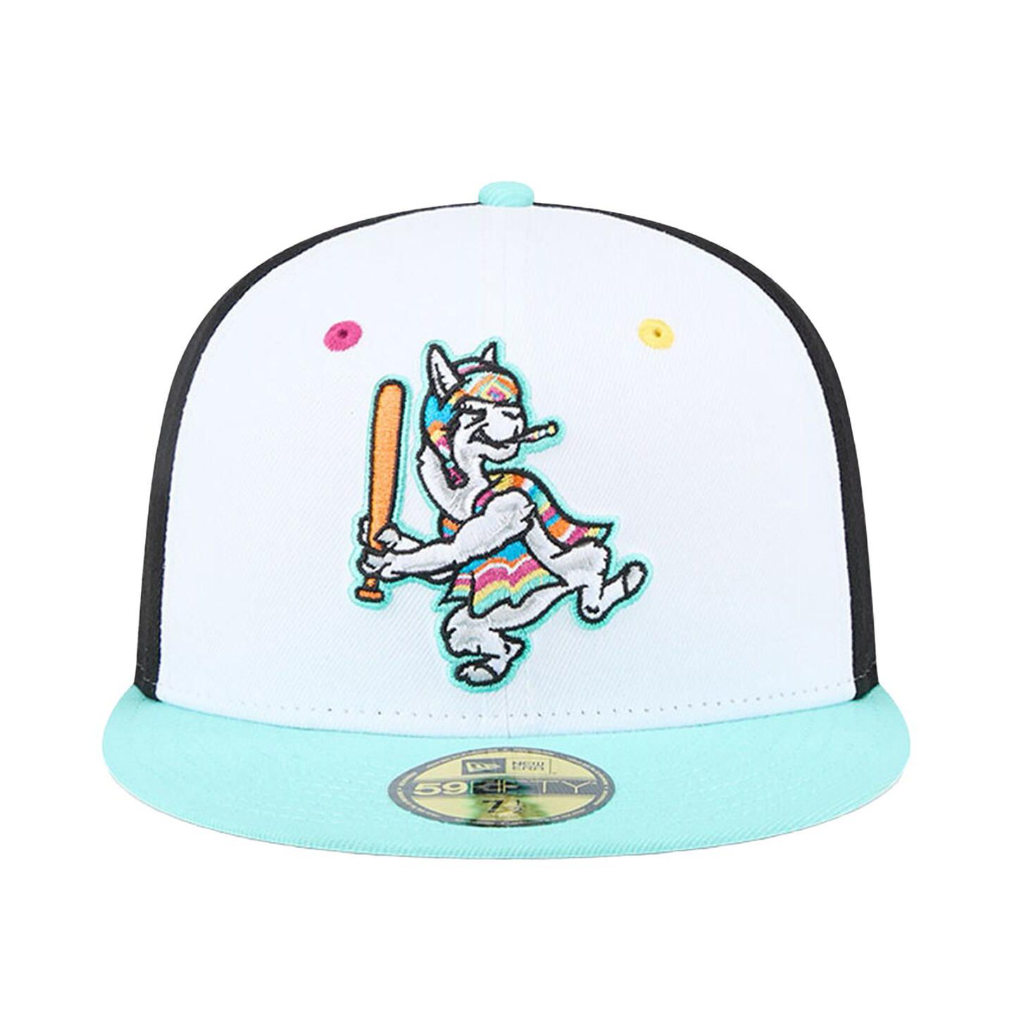 Мужская бейсболка New Era 59FIFTY Hickory Crawdads Copa de la Diversion, White — фото 2
