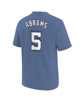 Big Boys and Girls CJ Abrams Blue Washington Nationals Fuse City Connect Name Number T-Shirt