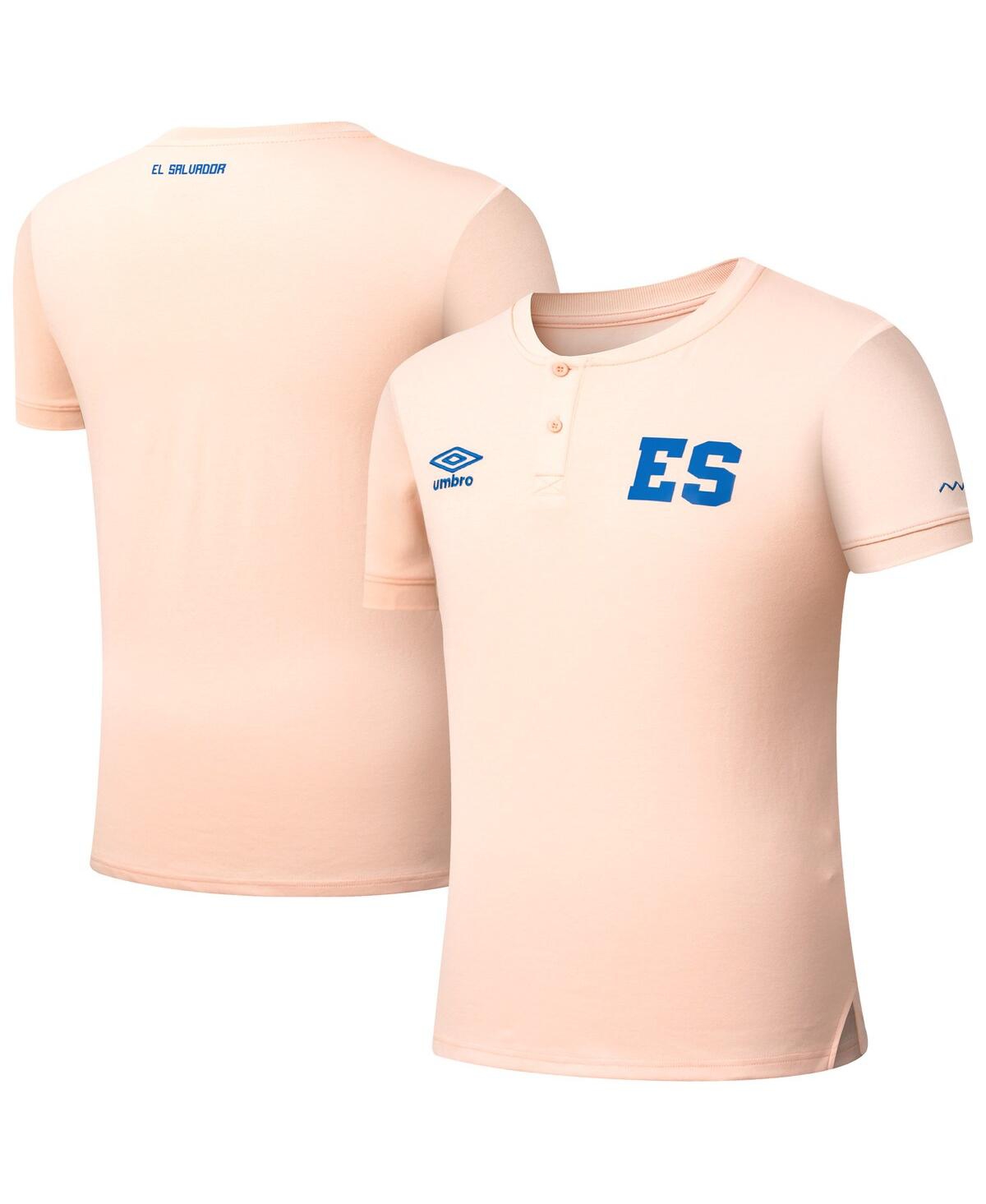 Men's Coral El Salvador National Team Crew Neck Polo Shirt - Coral