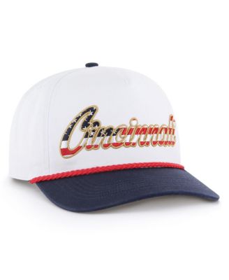 Men's White Cincinnati Bengals Patriotic Overhand Hitch Adjustable Hat