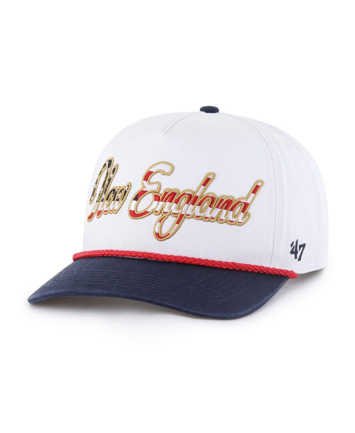Men's White New England Patriots Patriotic Overhand Hitch Adjustable Hat - White