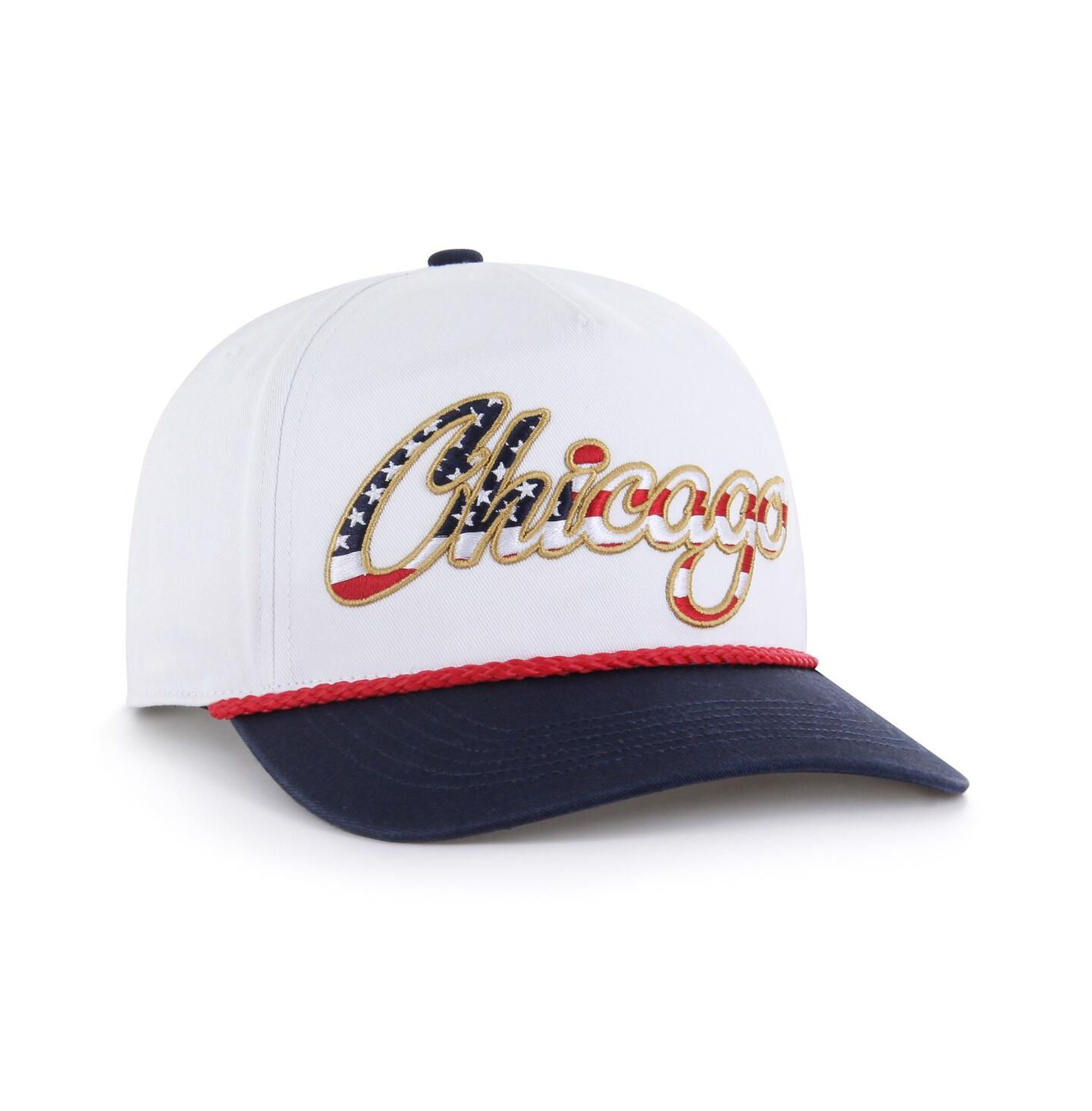 Мужская кепка '47 Brand White Chicago Cubs Patriotic Overhand Hitch Adjustable Hat — фото 2
