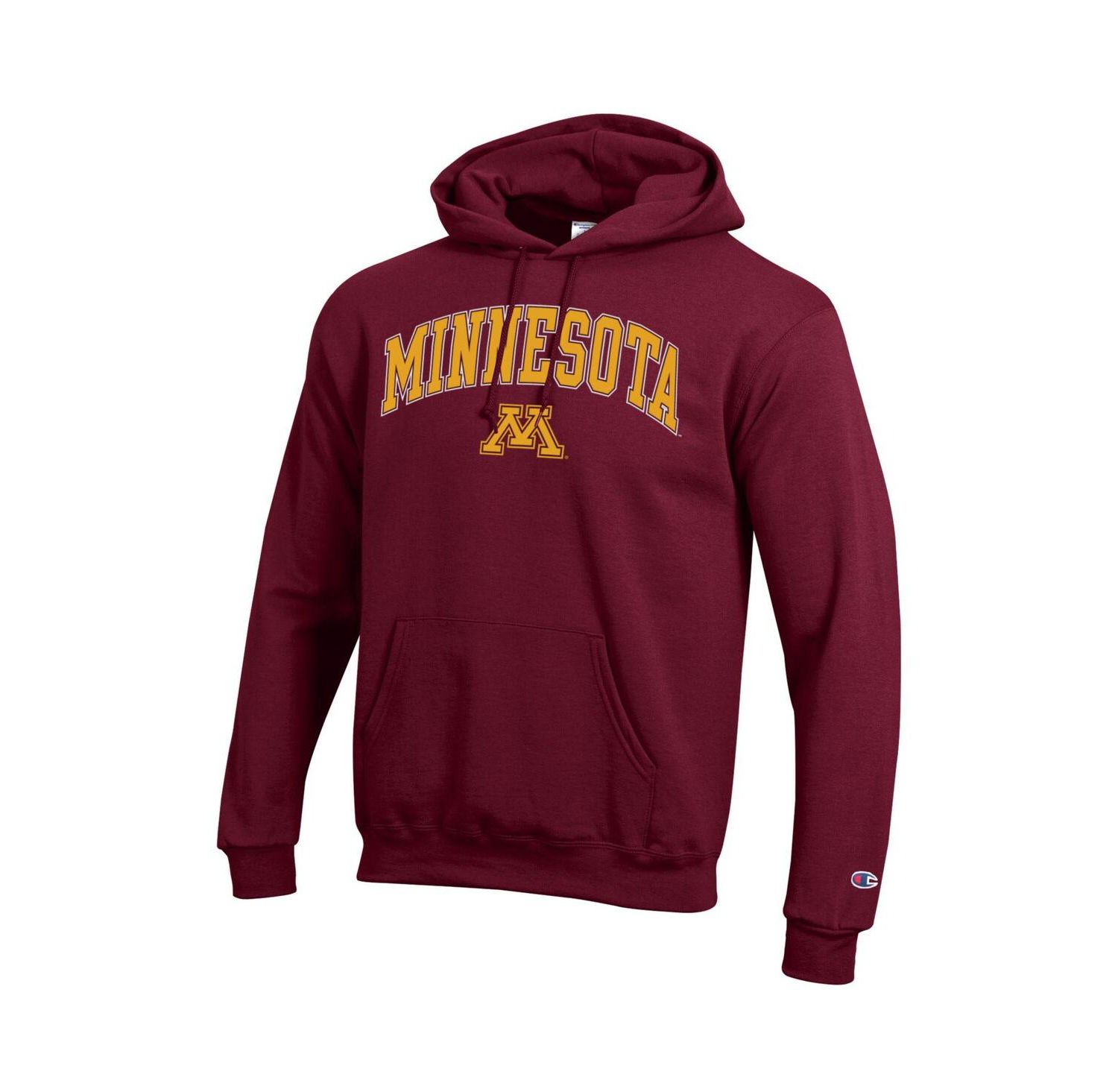 Men's Maroon Minnesota Golden Gophers Arched Logo Fleece Pullover Hoodie