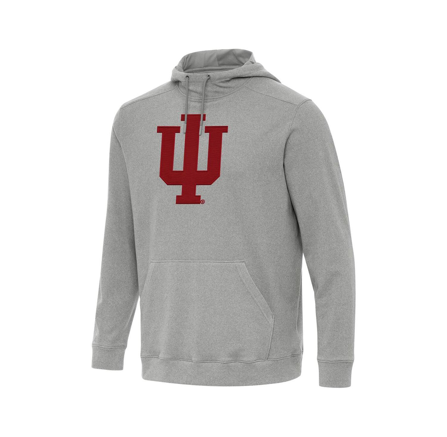 Men's Heather Gray Indiana Hoosiers Cloud Pullover Hoodie