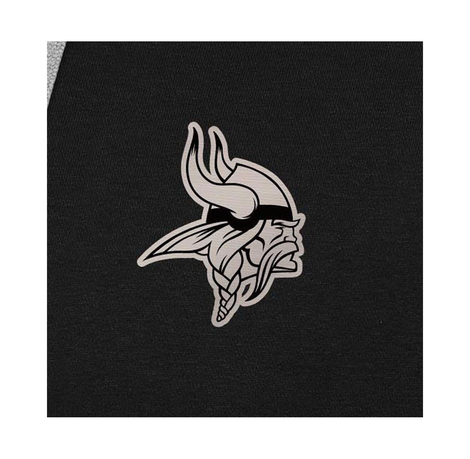 Men's Black Minnesota Vikings Brushed Carbon Victory Pullover Hoodie