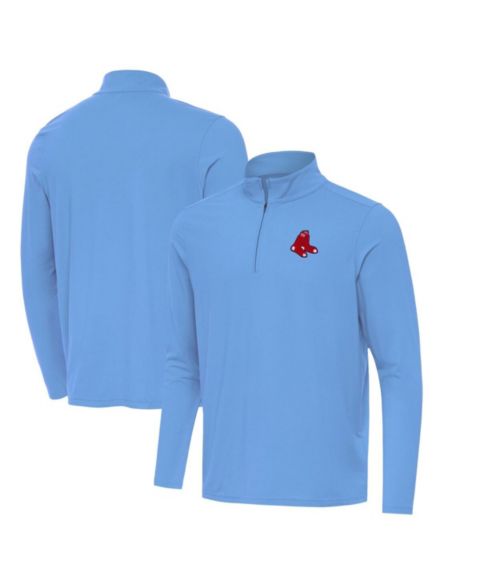 Мужские толстовки Antigua Powder Blue Boston Red Sox Intent Quarter-Zip
