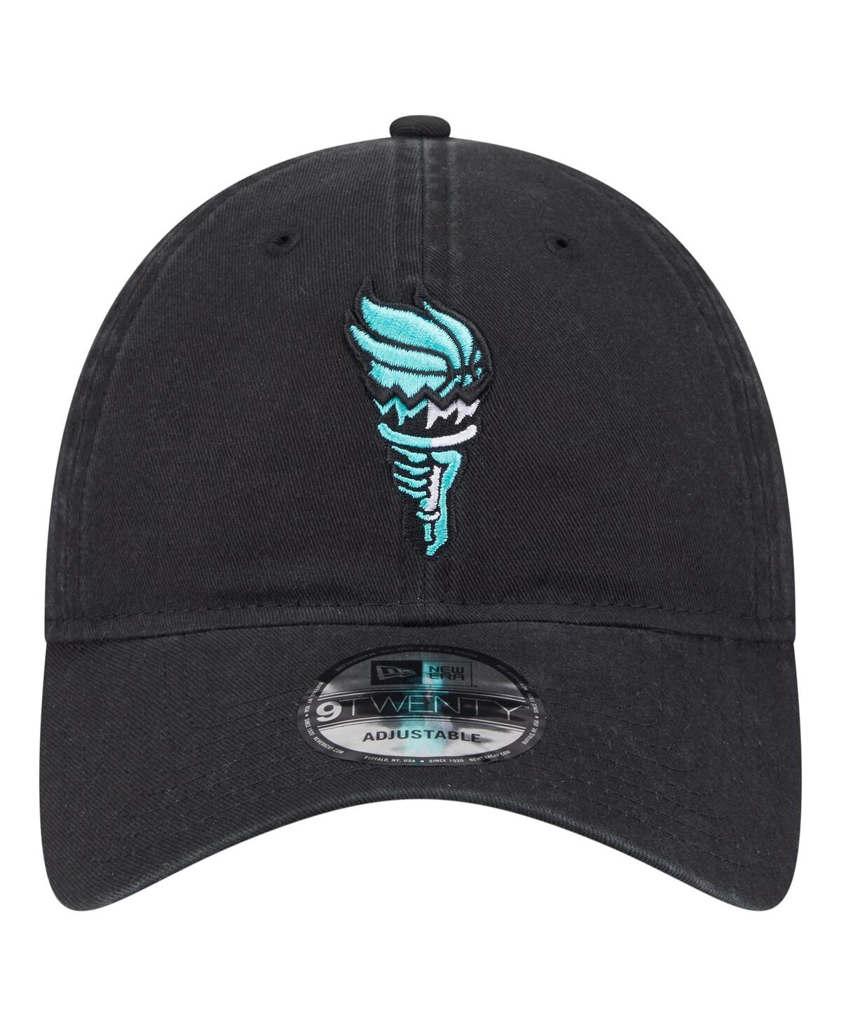 New Era Men's And Women's Black New York Liberty Core Alt Logo 9twenty Adjustable Hat In Black