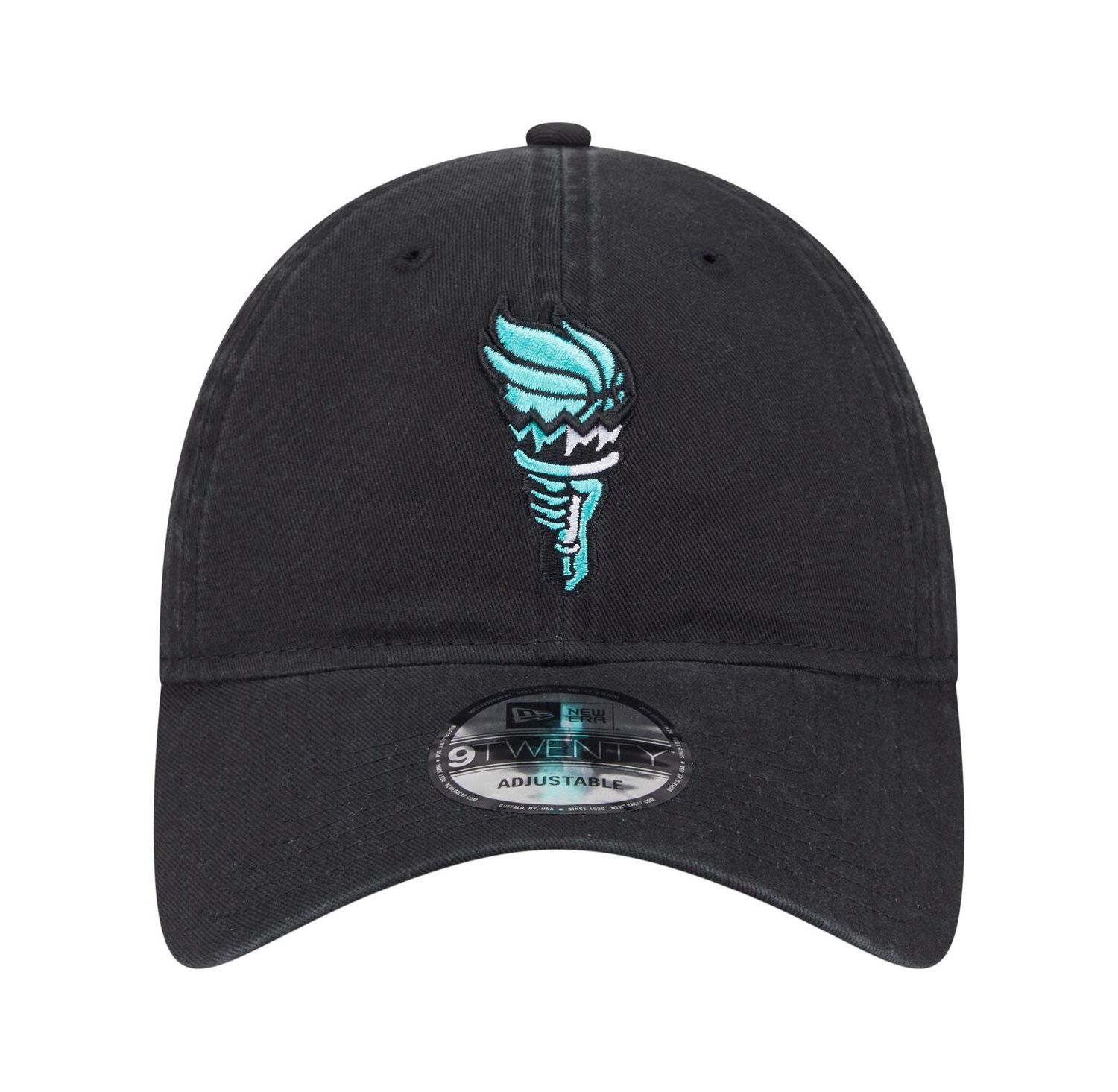 Men's and Women's Black New York Liberty Core Alt Logo 9TWENTY Adjustable Hat