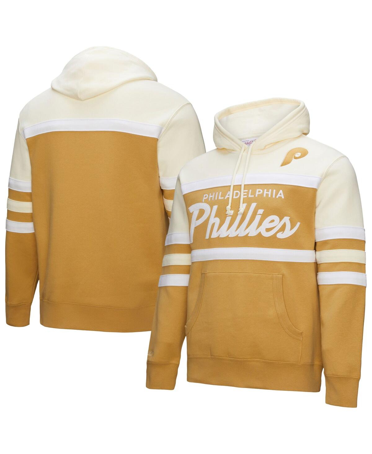 Men's Tan/Cream Philadelphia Phillies Head Coach Pullover Hoodie - Tan, Cream