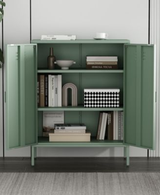 Naomi 31.5" Modern 3-Shelf Accent Cabinet