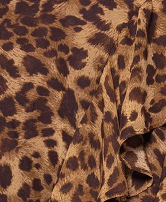 Petites Printed Halter Long Sheath Dress