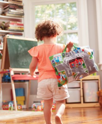 Melissa & Doug Take-Along Town Play Mat- 9 Vehicles - With Storage Bag