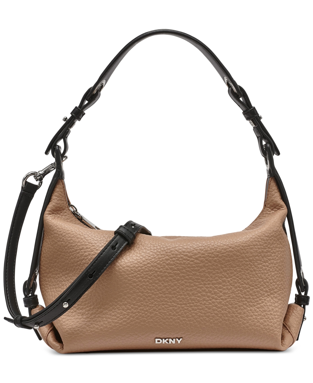 Wren Small Shoulder Crossbody Bag - Black/silver