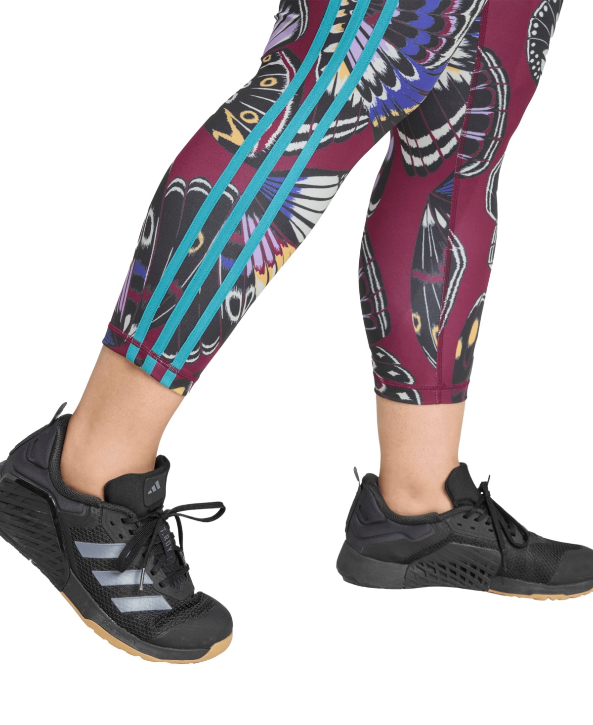 Adidas Originals Plus Size High-rise Farm 7/8 Leggings Pants In Multi