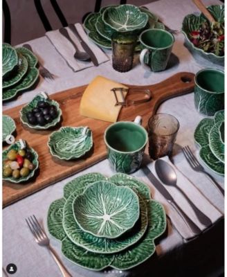 Bordallo Pinheiro Cabbage Dinnerware Collection In Green