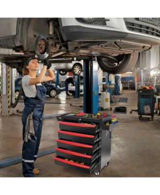 5-Drawer Rolling Metal Tool Chest with Wheels and Lock