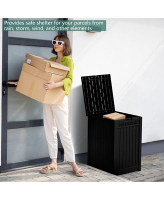 31 Gallon Resin Outdoor Patio Storage Deck Garden Storage Box with Side Handles