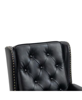 Pu Wood Frame Armchair, Modern Accent Chair Lounge Chair For Living Room