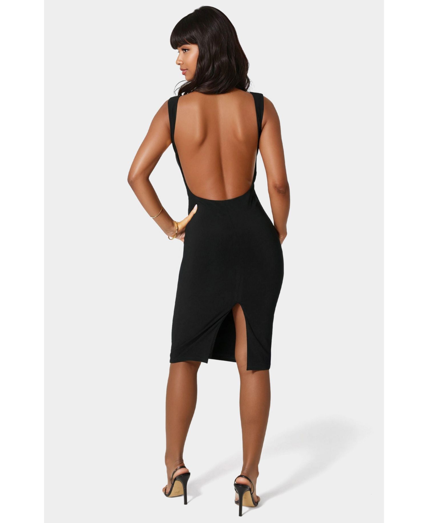 Women's High Neck Open Back Dress