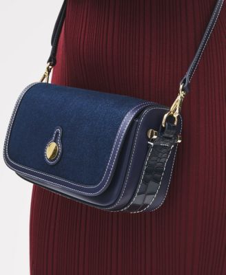 Bathurst Mews Denim Small Flapover Crossbody Bag