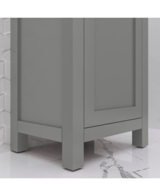 Mia 18 in. W Bath Vanity in Cashmere Grey Finish with Ceramics Integrated Vanity Top with White Basin