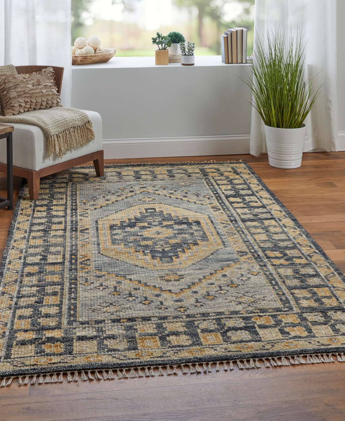 Feizy Fillmore 6941f 3'x5' Area Rug In Blue