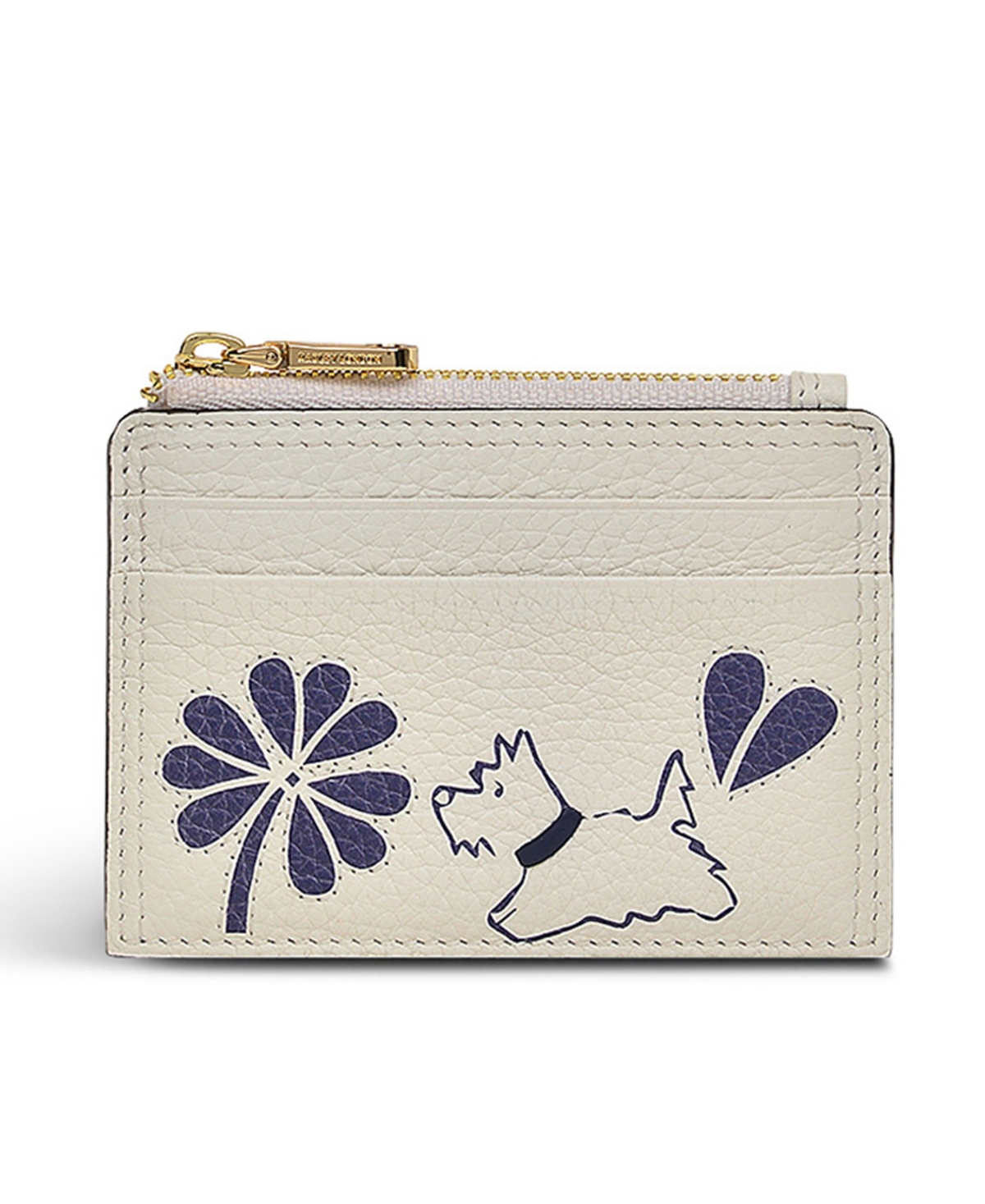 Cut Out Floral Mini Coin Wallet - Chalk