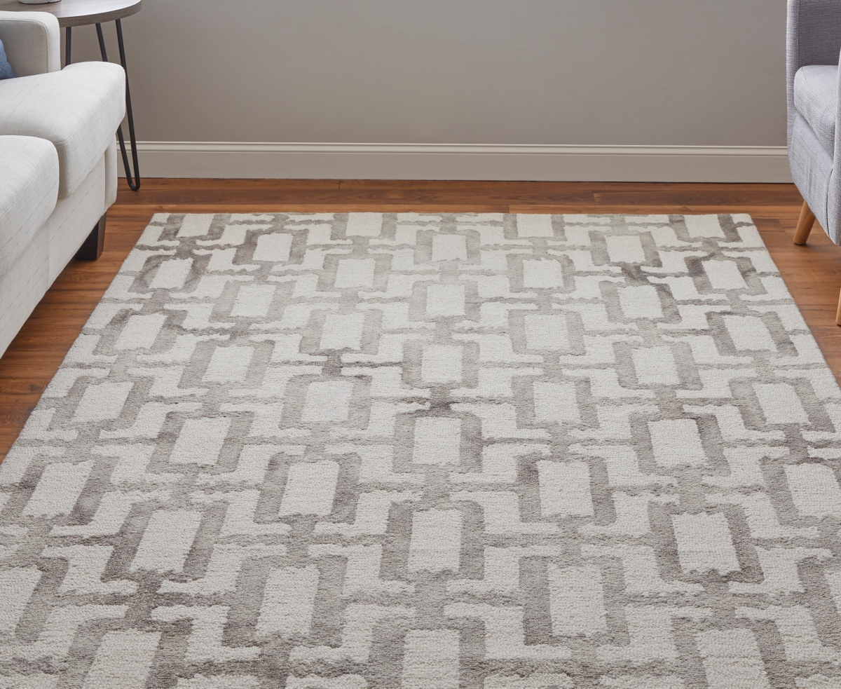 Feizy Lorrain 8919f 5'x8' Area Rug In White