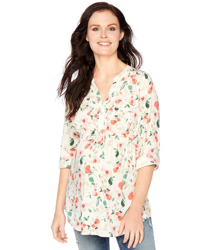 Motherhood Maternity FloralPrint Tunic Macy's