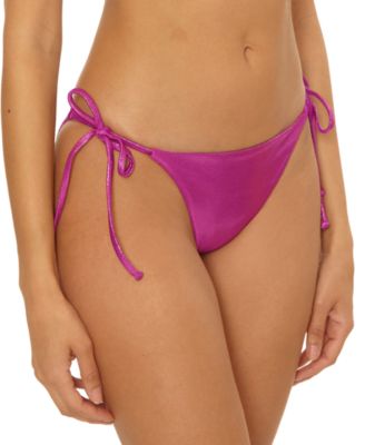 Women's Liquid Metal Side-Tie Bikini Bottoms