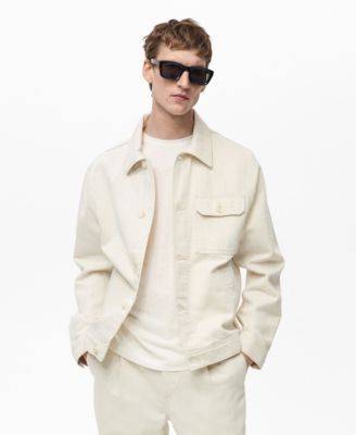 MANGO - Men's Pocket Linen And Cotton Jacket