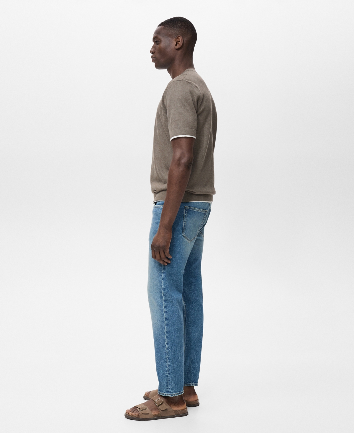 Mango Jan Slim Fit Jeans In Blue