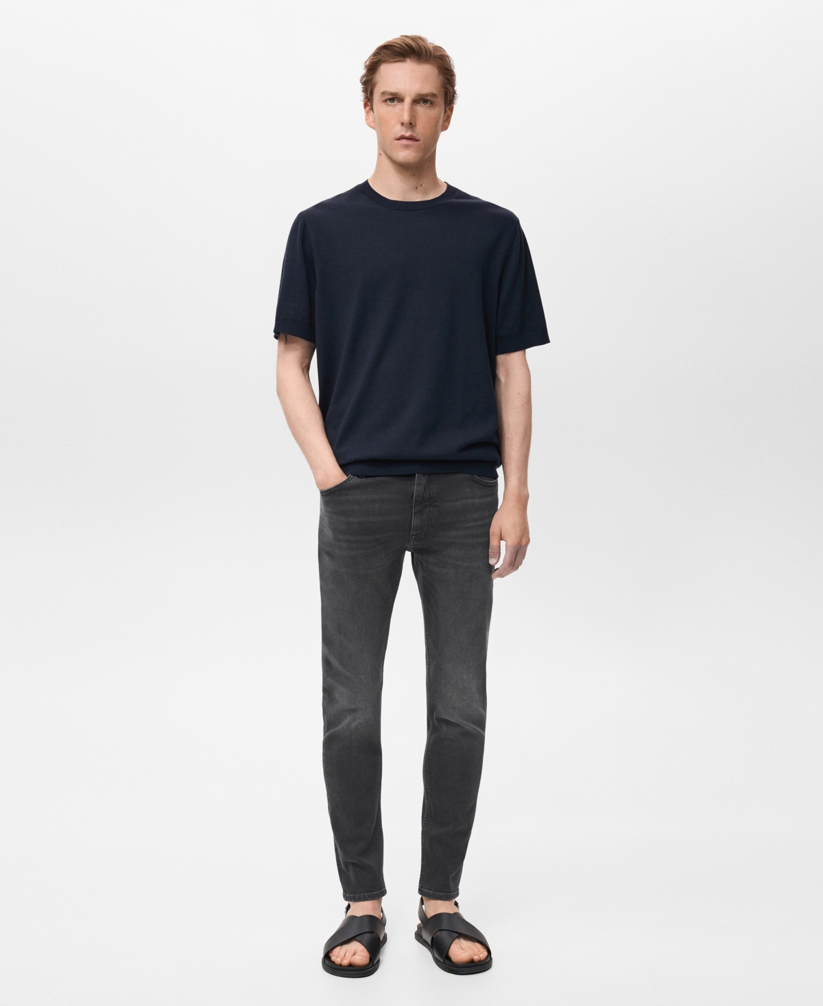 Mango Jude Skinny Jeans In Gray