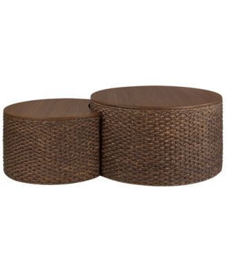 2-Pc. Saxony Rattan Nesting Coffee Table