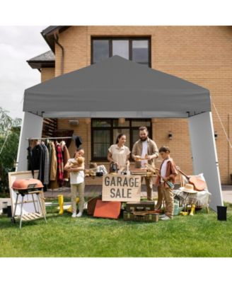 14 x 9.2 Feet Pop up Canopy Tent with 2 Convertible Sidewalls to Awning and Stakes