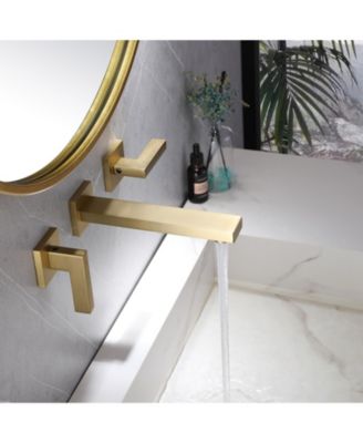 Two-Handle Wall Mounted Bathroom Faucet
