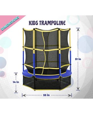 55" Kiddy Trampoline & Enclosure Set - Easy Assembly