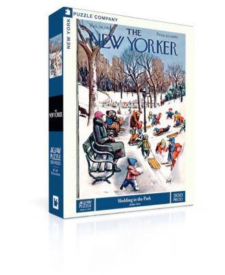 Sledding in the Park 500 Piece Puzzle