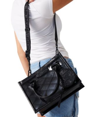 Steve Madden Celene Clear Box Tote with Denim - Macy's