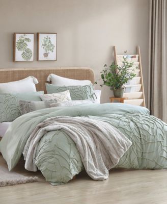 Chenille Rose 3-Pc. Duvet Cover Set, Full/Queen