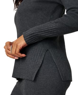 Women's Ribbed-Knit V-Neck Tunic & Pant Sweater Set 