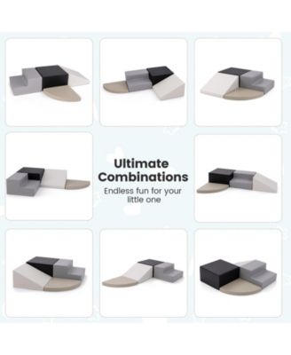 4-Piece Climb and Crawl Foam Block Play Set for Infant Baby