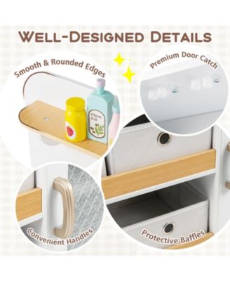 Kids Kitchen Playset with Cooking Accessories and Toy Cuttable Veggies