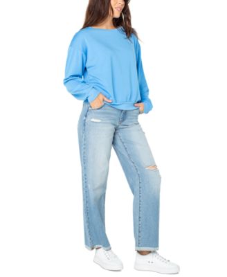 Juniors' Surfing By Moonlight Crewneck Sweatshirt