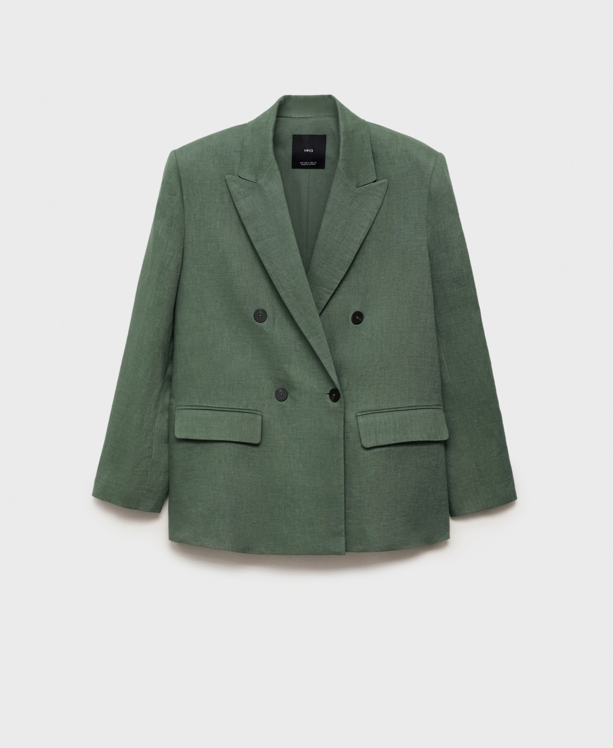 Women's Linen Suit Jacket - Forest Green